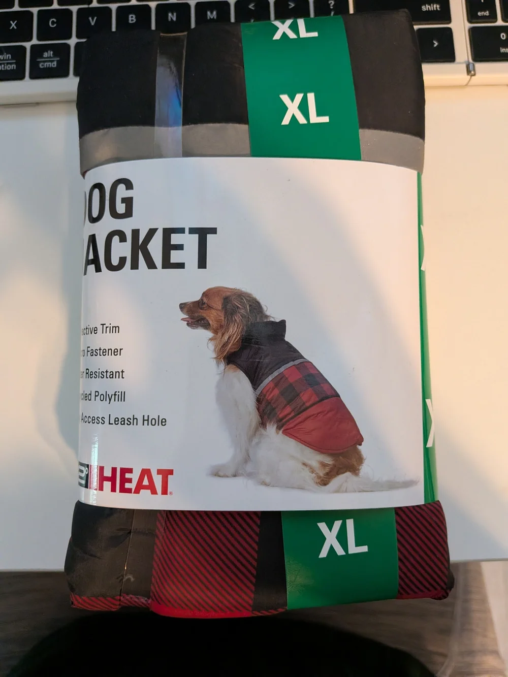 Dog Jacket XL - Red Plaid Waterproof Dog Coat